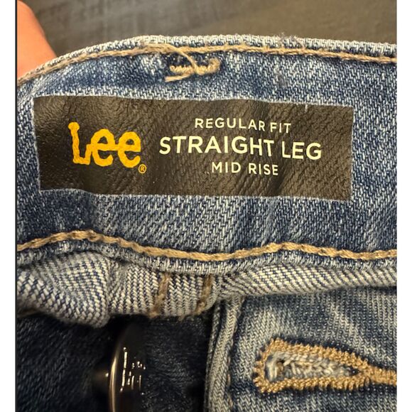 Lee Straight Leg Regular Fit Mid Rise - Sz 12 - Picture 9 of 10